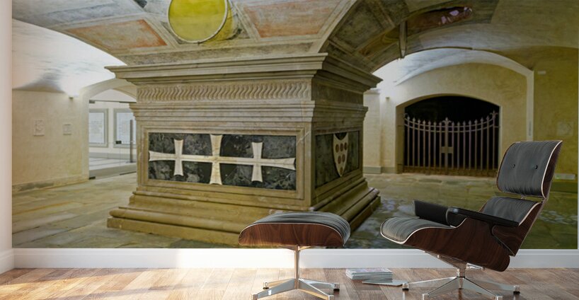 Exploring the crypt of Basilica of San Lorenzo in Florence Italy Wall Murals