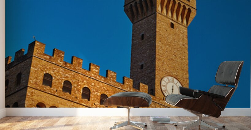 Palazzo Vecchio stands in Piazza Signoria Florence Tuscany It Wall Murals