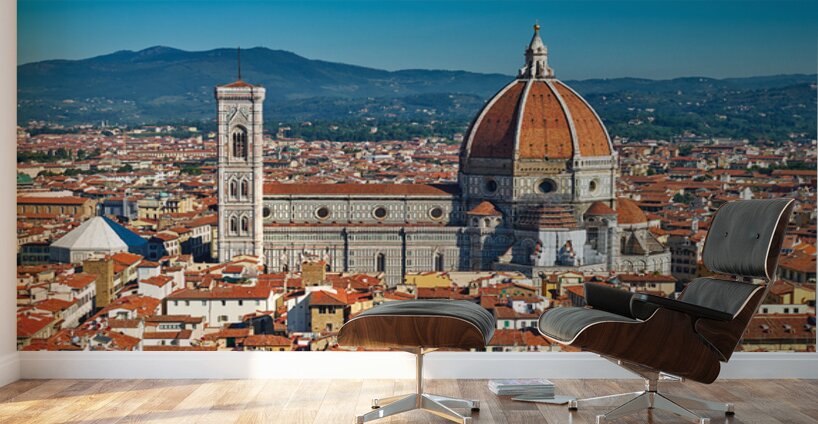 View of Florence with the Duomo and cityscape on a sunny day Wall Murals