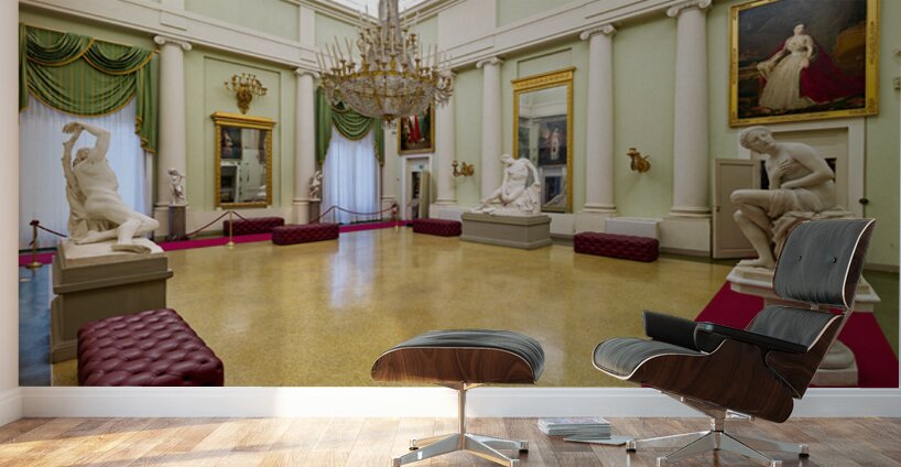 Visitors explore Palatine Gallery in Palazzo Pitti in Florence Wall Murals