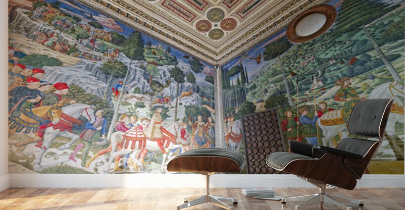 Procession of the magi in magi chapel florence tuscany italy Wall Murals