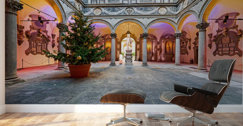 Palazzo Medici Riccardi inner courtyard in Florence Tuscany Ital Wall Murals