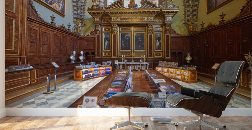 Visitors explore the interior of Santa Maria Novella in Tuscany Wall Murals