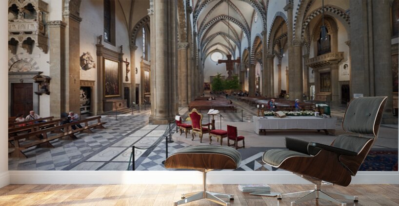 Santa Maria Novella church interior in Florence Tuscany Italy Wall Murals