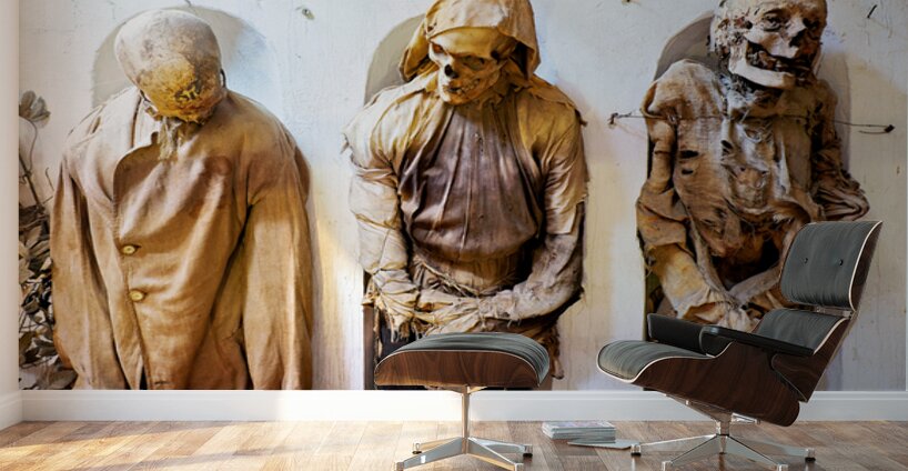 Exploring capuchin catacombs in palermo sicily italy Wall Murals