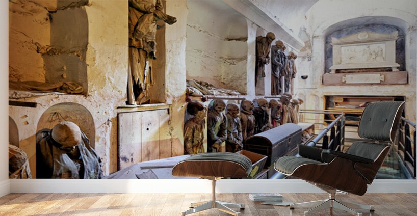 Exploring the capuchin catacombs in palermo sicily italy Wall Murals