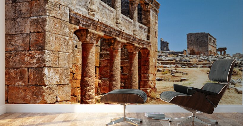 Discovering ancient ruins in Serjilla Syria Wall Murals