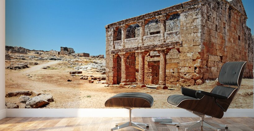 Exploring historic ruins in Serjilla Syria on a clear day Wall Murals