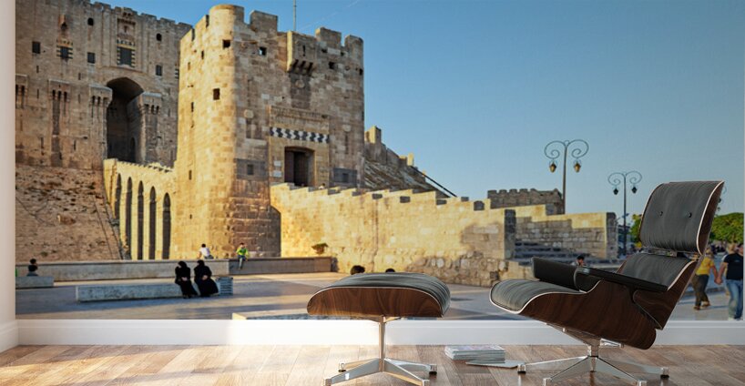 Visit to Citadel of Aleppo in Syria during evening light Wall Murals