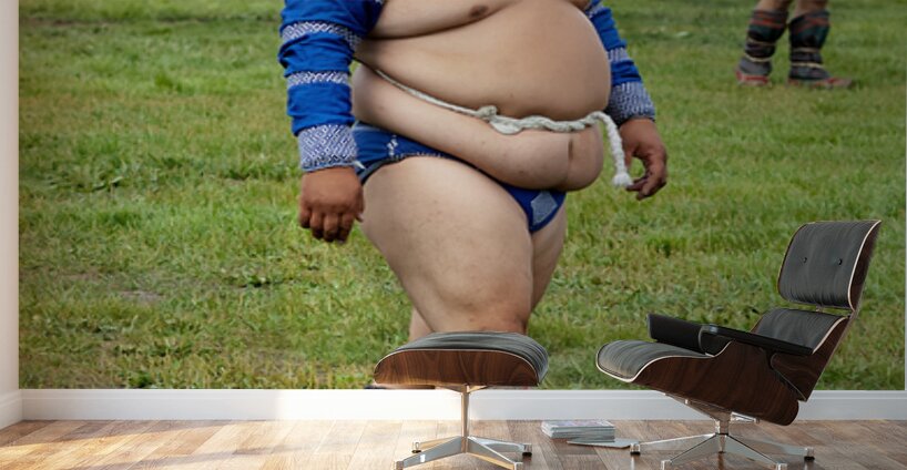 Wrestling at Naadam festival in Ulaanbaatar Mongolia Wall Murals