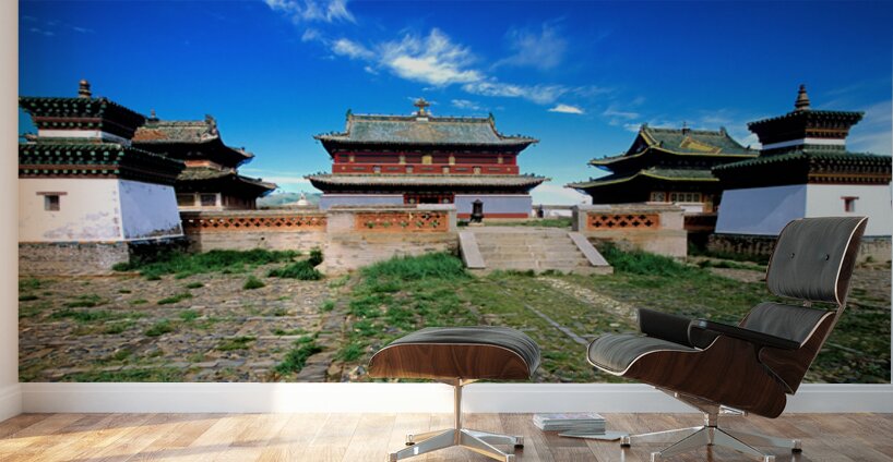 Exploring Erdene Zuu Monastery in Mongolias landscape Wall Murals
