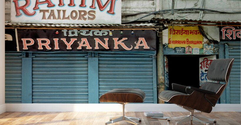 Holy cow resting on the street in Kathmandu Nepal Wall Murals