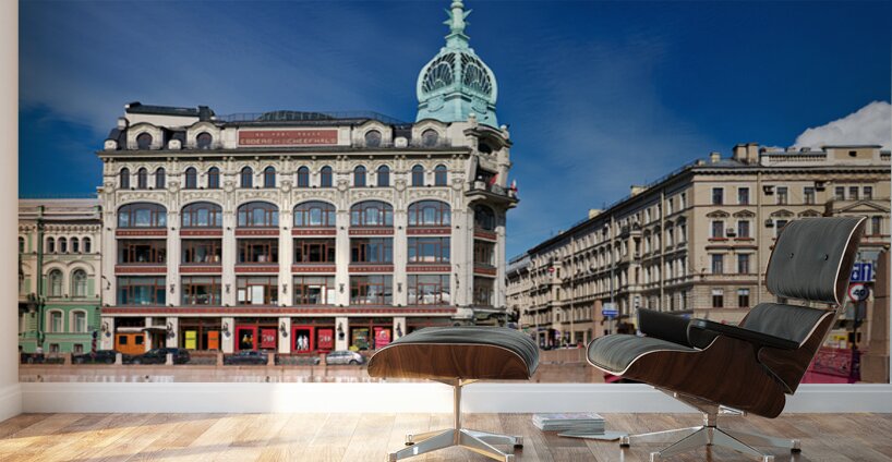 Historical buildings along Moyka River in Saint Petersburg Wall Murals