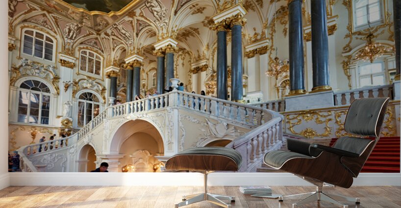 Jordan staircase in winter palace at hermitage museum Wall Murals