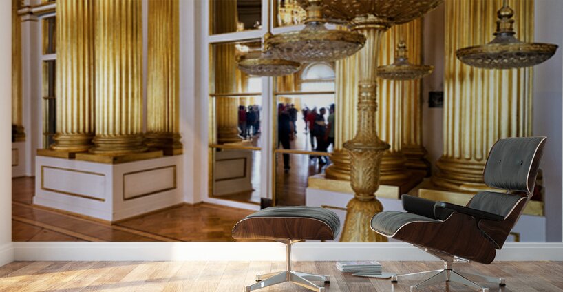 Golden candelabrum in the Winter Palace Hermitage Museum Wall Murals