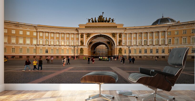 Visitors explore the General Staff Building in St. Petersburg Wall Murals