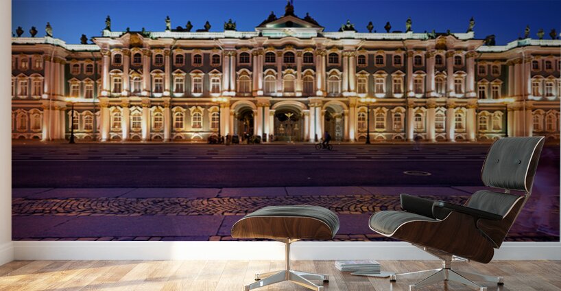 General Staff Building at night in St. Petersburg Wall Murals