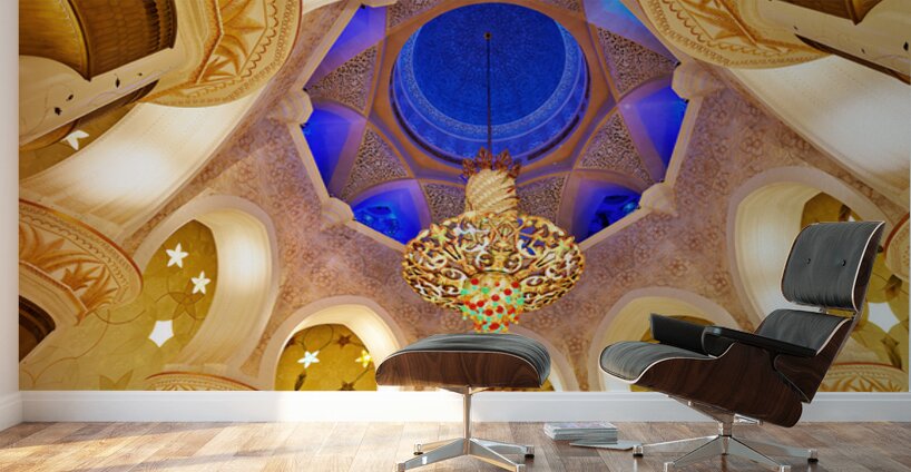 Exploring the interior design of Sheikh Zayed Grand Mosque Wall Murals