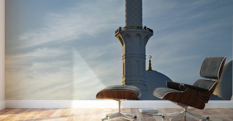 Sheikh Zayed Grand Mosque in Abu Dhabi during sunset Wall Murals