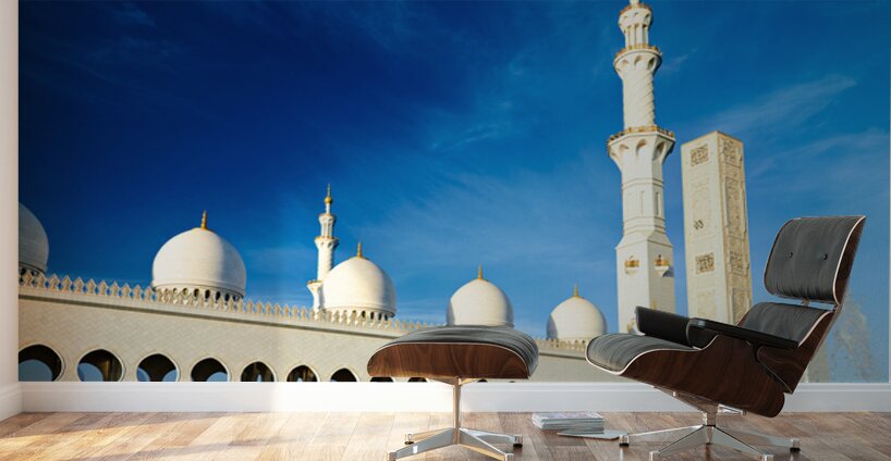 Visiting the sheikh zayed grand mosque in abu dhabi Wall Murals