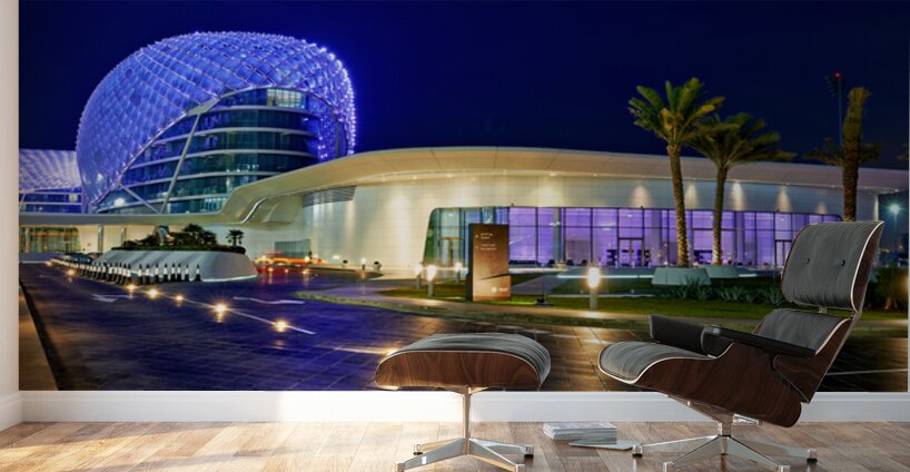Explore W Abu Dhabi Yas Island at night in Abu Dhabi Wall Murals