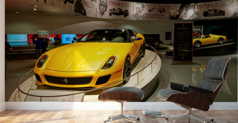Ferrari showcase at Ferrari World amusement park in Abu Dhabi Wall Murals