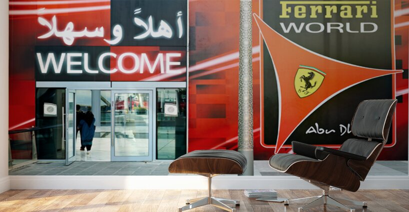 Welcome to Ferrari World in Abu Dhabi amusement park Wall Murals