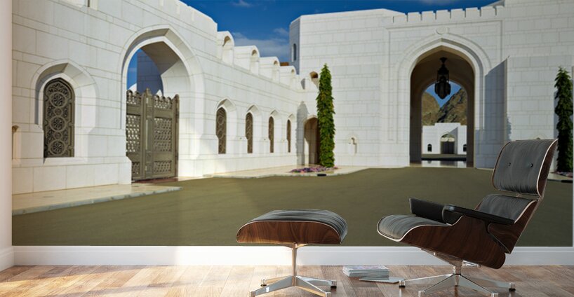 Al Alam Palace in Muscat Oman showcases unique architecture Wall Murals