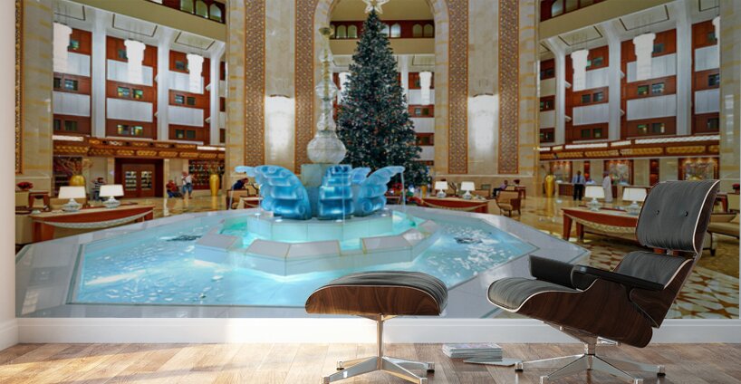 Holiday decoration in Al Bustan luxury hotel in Muscat Wall Murals