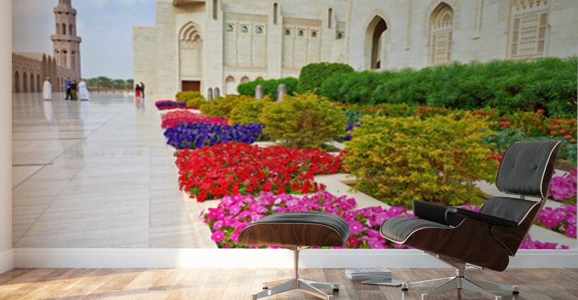 Exploring sultan qaboos grand mosque in muscat oman Wall Murals