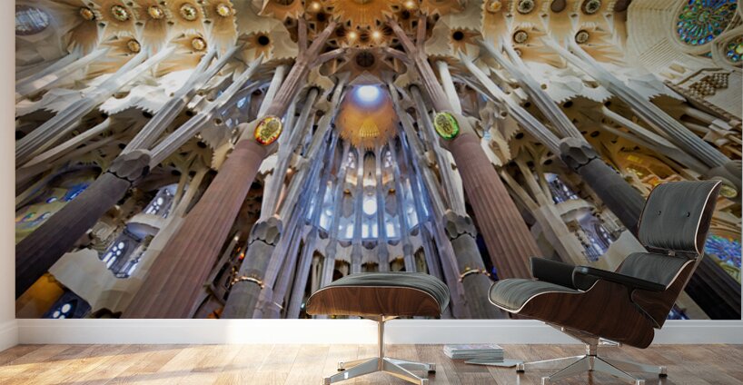 Inside Basílica de la Sagrada Família Barcelona Wall Murals