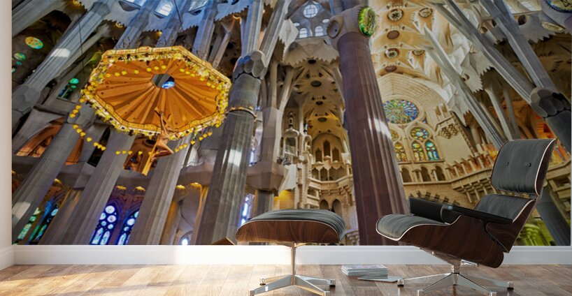 Explore Basílica de la Sagrada Familia in Barcelona now Wall Murals