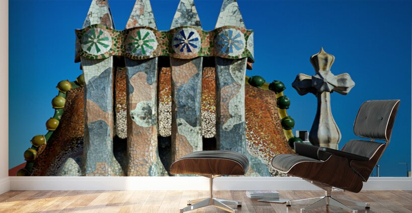 Exploring casa batllo in barcelona catalonia spain Wall Murals