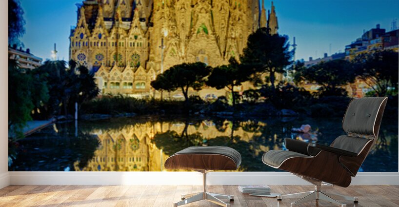 Visit to Basílica de la Sagrada Família in Barcelona Spain Wall Murals