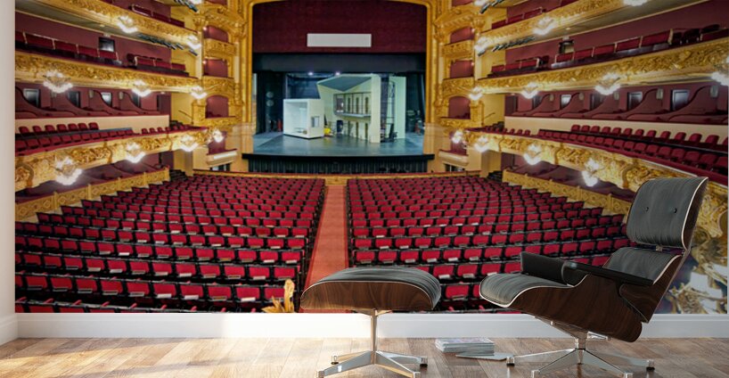 Gran Teatre del Liceu displays empty seats before a performance Wall Murals