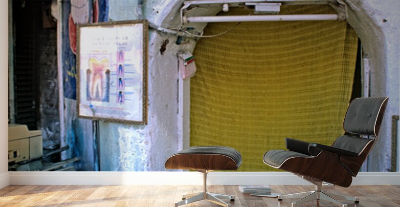 Street dentist providing services in Peshawar Wall Murals