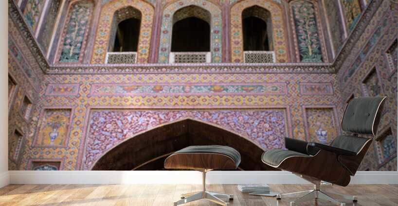 People visiting Wazir Khan Mosque in Lahore Pakistan Wall Murals