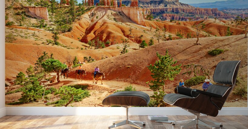 Horseback trip in Queens Garden at Bryce Canyon National Park Wall Murals