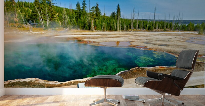 Visit Abyss Pool in Yellowstone National Park for a unique view Wall Murals