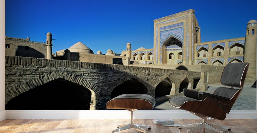 Exploring the ancient architecture in Khiva Uzbekistan Wall Murals