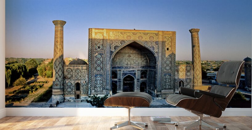 Historic building in Khiva during sunset in Uzbekistan Wall Murals