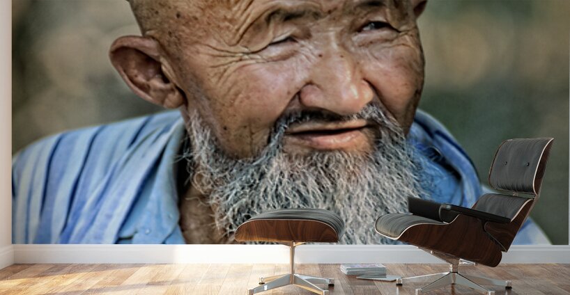 Elderly man with a beard in Bukhara Uzbekistan Wall Murals
