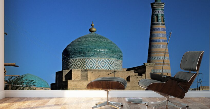 Khiva towers and domes show vibrant architecture in Uzbekistan Wall Murals