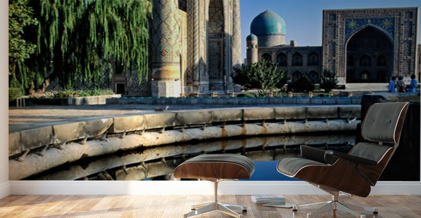 Samarkand reflects on a calm day in Uzbekistan Wall Murals
