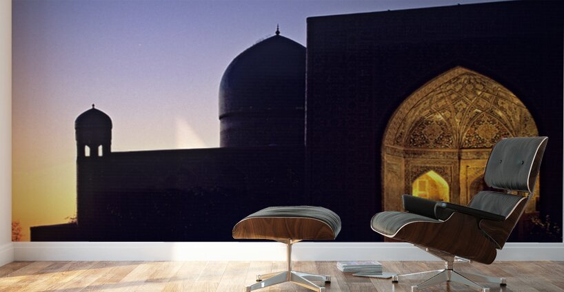 Sunset over registan in samarkand uzbekistan Wall Murals