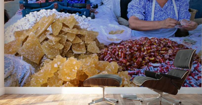 Cooks prepare sweets at a market in Samarkand Uzbekistan Wall Murals