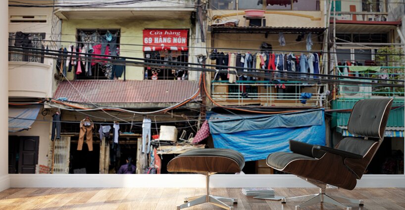 Homes in Ho Chi Minh City show daily life in Saigon Wall Murals