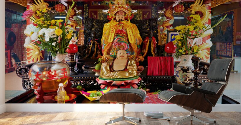 Visit to a Buddhist temple in Ho Chi Minh City Vietnam Wall Murals