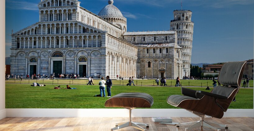 Visit to Piazza dei Miracoli in Pisa with the Leaning Tower Wall Murals