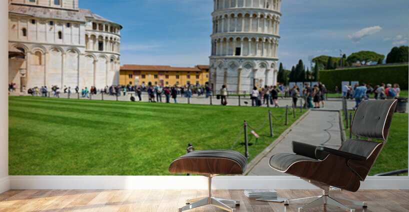 Exploring the Leaning Tower in Piazza dei Miracoli Pisa Wall Murals